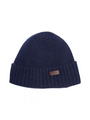 Niebieska czapka w jednolitym kolorze Barbour