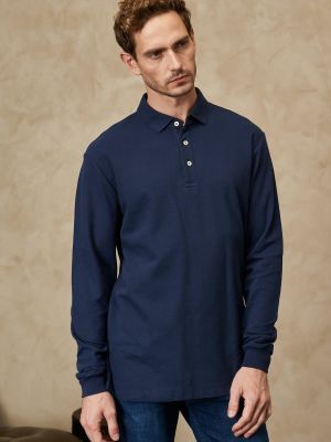 Medvilninis marškinėliai slim fit Altinyildiz Classics mėlyna
