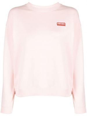 Medvilninis siuvinėtas džemperis Kenzo rožinė