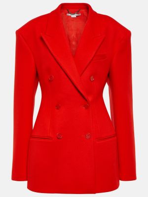 Шерстяной пиджак Stella Mccartney красный
