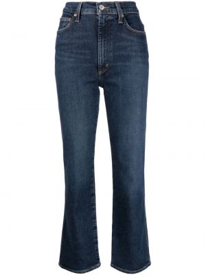 Zvonové džíny s vysokým pasem Agolde modré
