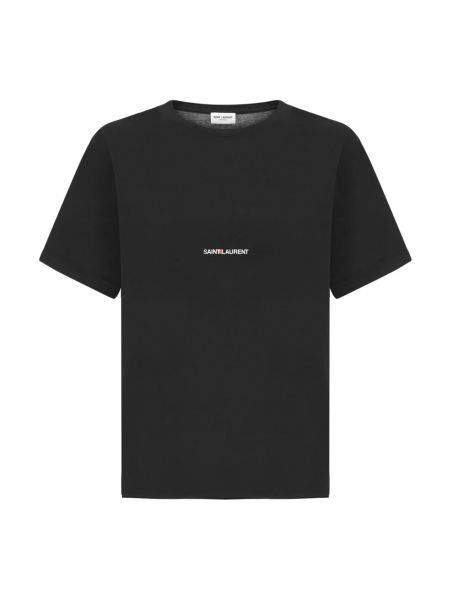 Dzianinowa koszulka Saint Laurent czarna