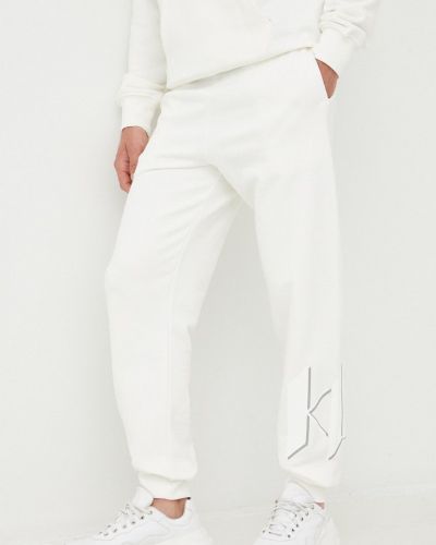 Karl Lagerfeld pantaloni de trening culoarea alb,