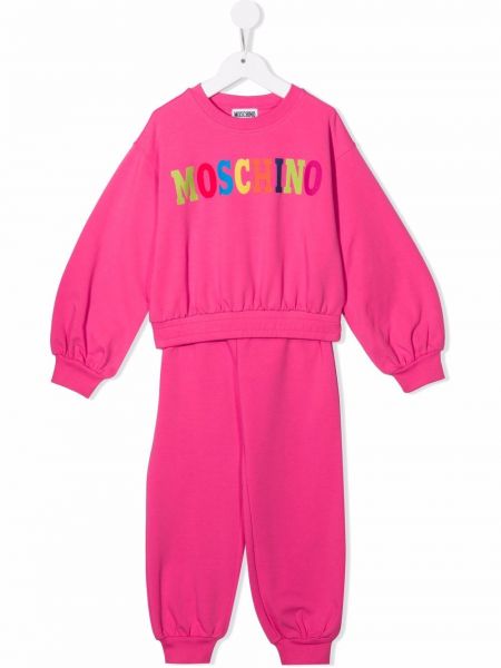 Trykt joggedress for jenter Moschino Kids rosa