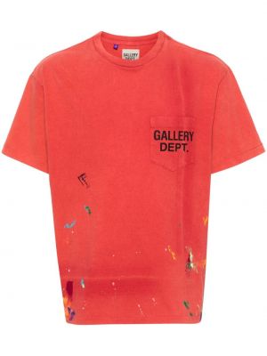 Памучна тениска Gallery Dept. червено