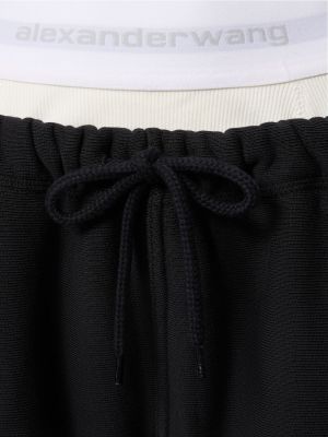Pantalones de chándal de algodón bootcut Alexander Wang negro