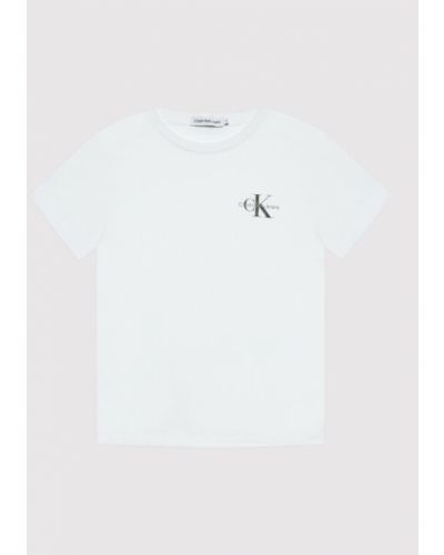 Calvin Klein Jeans Póló Monogram IB0IB01231 Fehér Regular Fit