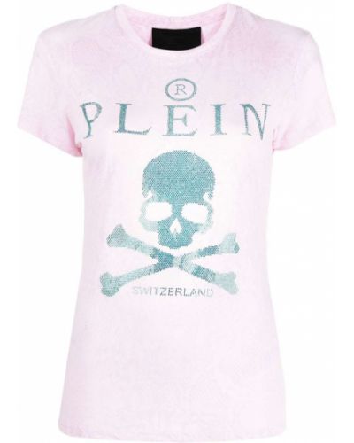 Trykt t-skjorte Philipp Plein rosa