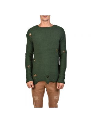 Sweter z przetarciami Xagon Man zielony