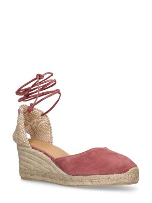 Cipele od brušene kože Castañer ružičasta