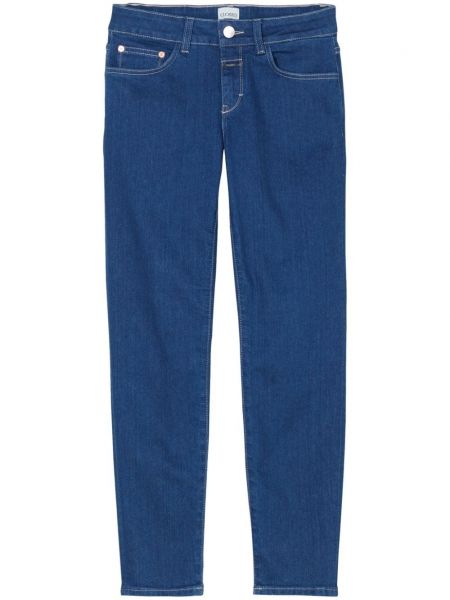 Bavlněné skinny džíny Closed modré