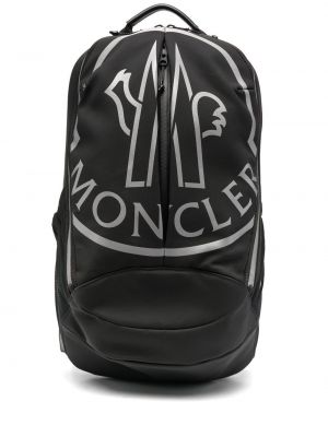 Leder rucksack mit print Moncler schwarz