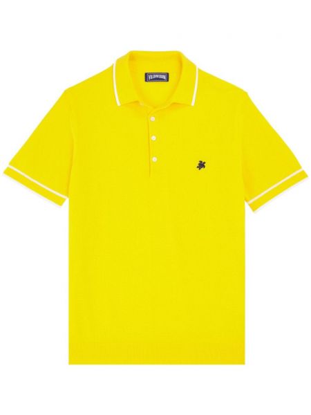 Polo majica z vezenjem Vilebrequin rumena