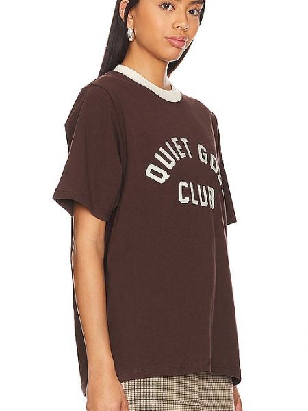 T-shirt Quiet Golf marrone