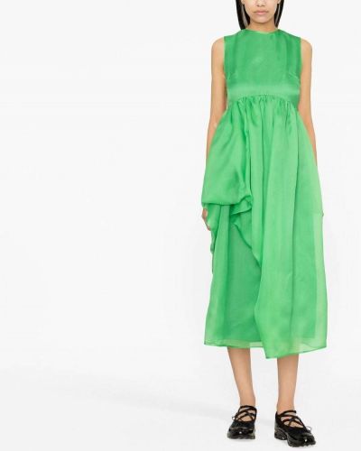 Sukienka bez rękawów asymetryczna Cecilie Bahnsen zielona