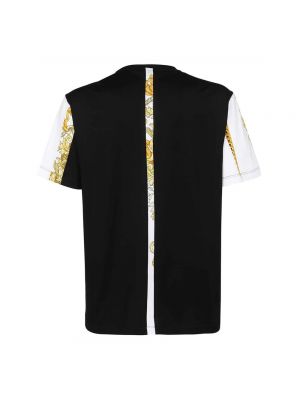 Camisa de algodón con estampado Versace negro