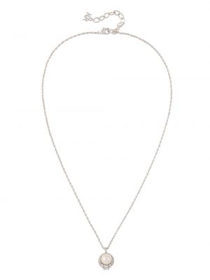 Pendentif avec perles Nina Ricci argenté