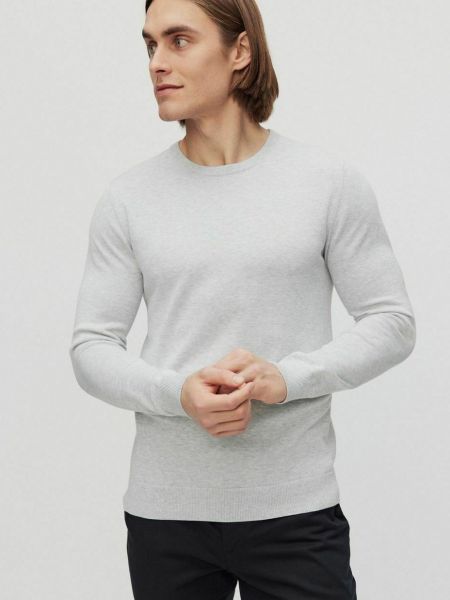 Вязаный свитер MENTON Bläck, light grey mel