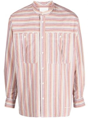 Chemise en coton à rayures Marant rose