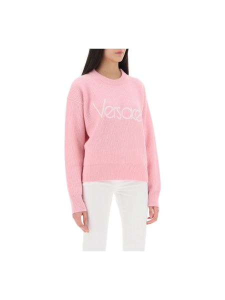 Różowy sweter Versace