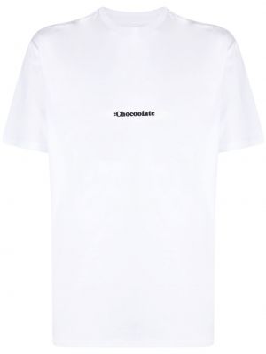 Raštuotas marškinėliai Chocoolate balta