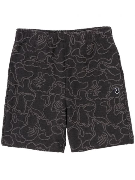 Shorts de sport à imprimé à imprimé camouflage A Bathing Ape® noir