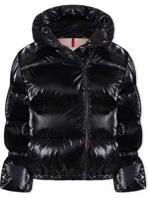 Hette lang jakke for jenter Moncler Enfant svart