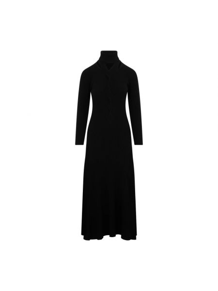 Sukienka wełniana z długim rękawem Fabiana Filippi czarna
