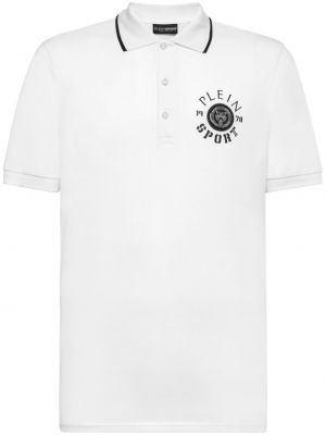 Sporty poloshirt Plein Sport hvid