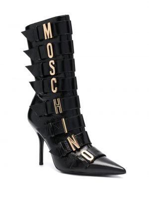 Kožené kotníkové boty Moschino