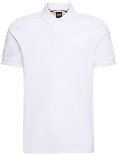 Poloshirt i bomuld Boss hvid