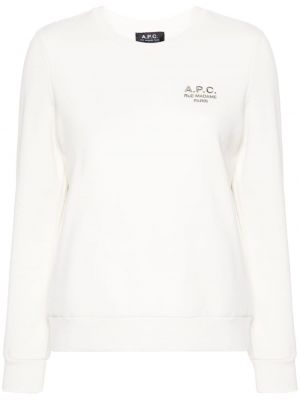 Sweatshirt mit stickerei A.p.c. weiß