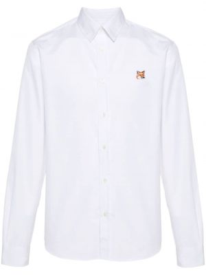 Hemd aus baumwoll Maison Kitsuné weiß