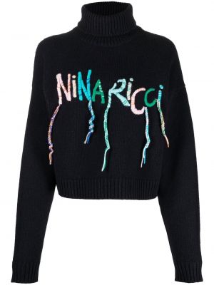 Пуловер бродиран от мерино вълна Nina Ricci