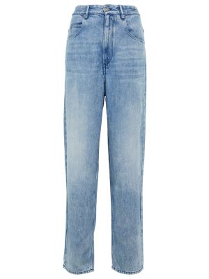 Yüksek belli straight fit jean pantolon Marant étoile mavi