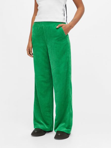 Pantaloni largi Object verde