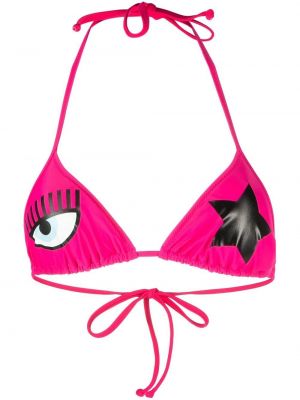 Bikini cu imagine Chiara Ferragni roz