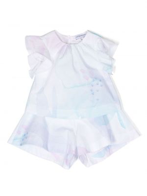 Puuvilla shortsit tytöille Emporio Armani Kids sininen