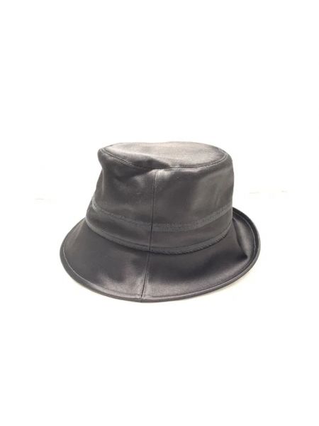 Jedwabna czapka Dior Vintage czarna