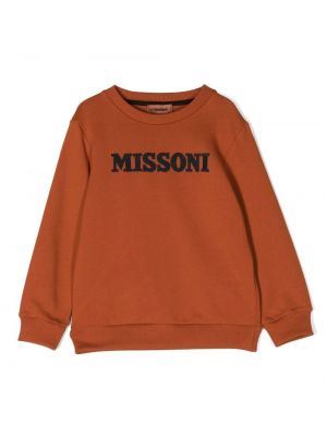 Hoodie för tjejer Missoni Kids brun