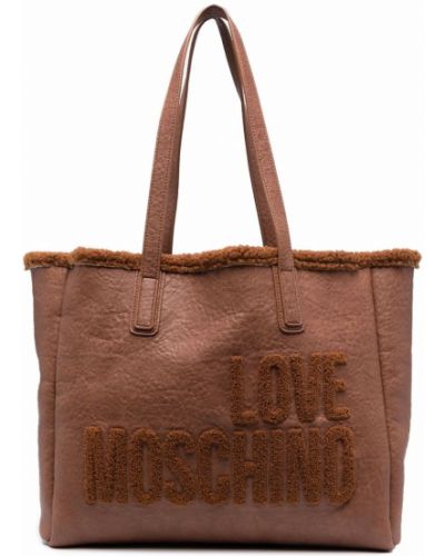 Bolso shopper Love Moschino marrón