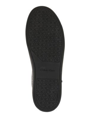 Nėriniuotos ilgaauliai batai su raišteliais su užtrauktuku Calvin Klein juoda