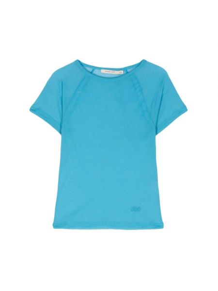 Koszulka wełniana bawełniana Paloma Wool niebieska