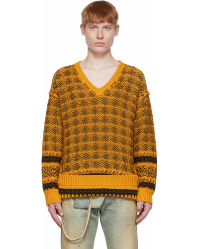 Sweter bawełniany Maison Margiela, żółty