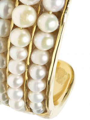 Bracelet avec perles à imprimé Goossens doré