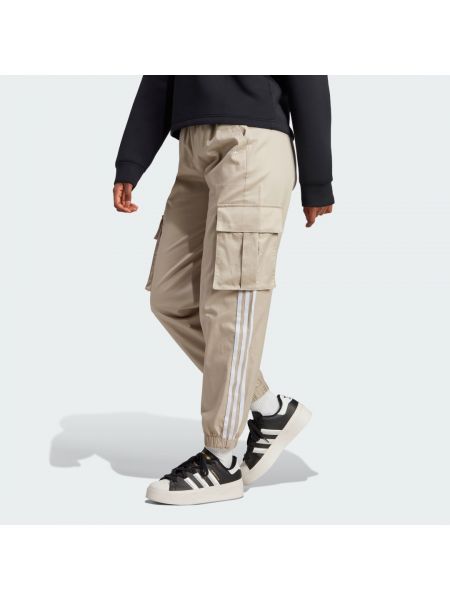 Spodnie cargo Adidas beżowe