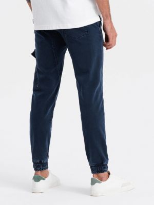 Pantaloni Ombre Clothing albastru