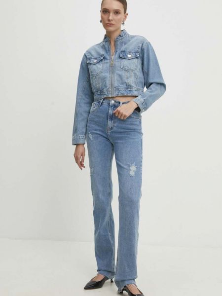 Kurtka jeansowa oversize Answear Lab niebieska