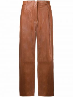 Spodnie skorzane Rag & Bone, brązowy