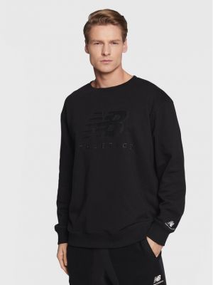 Laza szabású pulóver New Balance fekete
